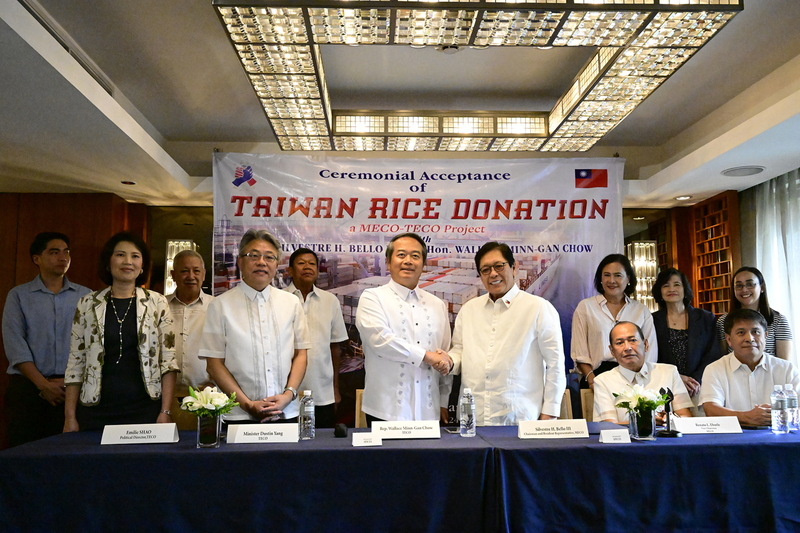 Taiwan menderma 1000 tan metrik beras kepada Filipina