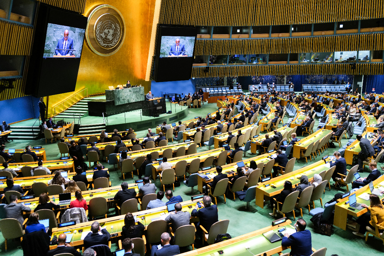 Majlis Umum Perserikatan Bangsa-Bangsa (United Nations General Assembly) telah memberikan suara simbolis mendukung kelayakan negara anggota Palestina.