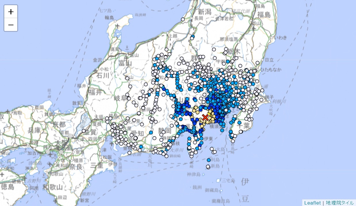 Gempa bumi dengan magnitud 5.3 gegarkan Wilayah Kanagawa, Jepun