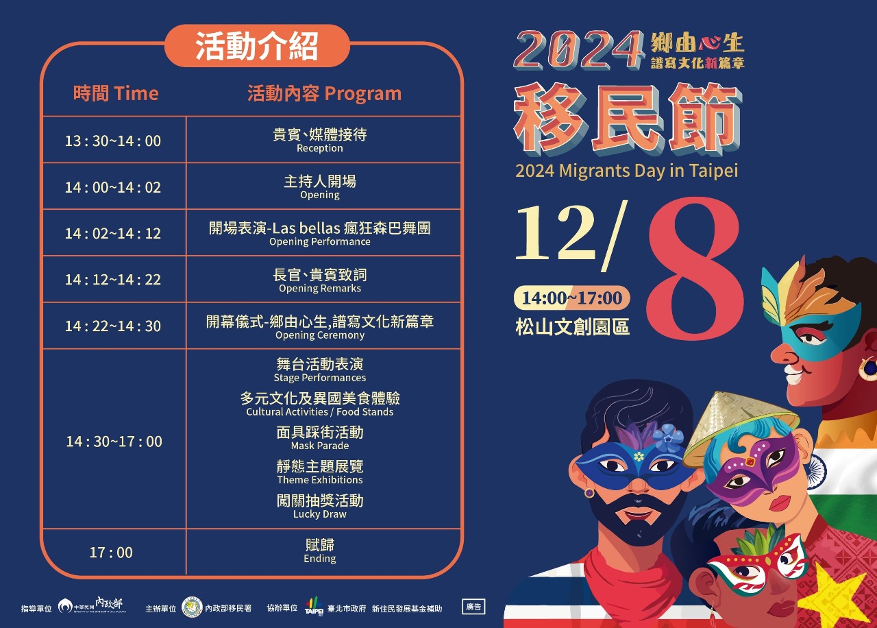 Selamat menyambut Hari Imigran Taiwan .